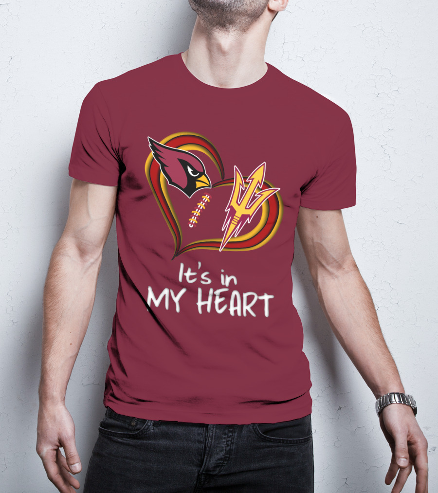 Arizona Cardinals Sun Devils It's In My Heart T-Shirt