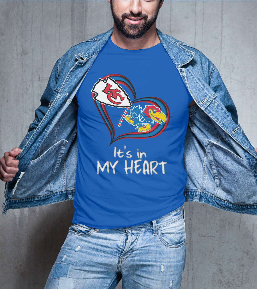 Kansas City Chiefs And Kansas Jayhawks It's In My Heart T-Shirt