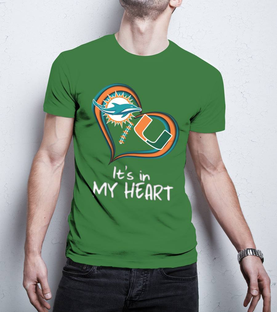 Dolphins Hurricanes It's In My Heart T-Shirt