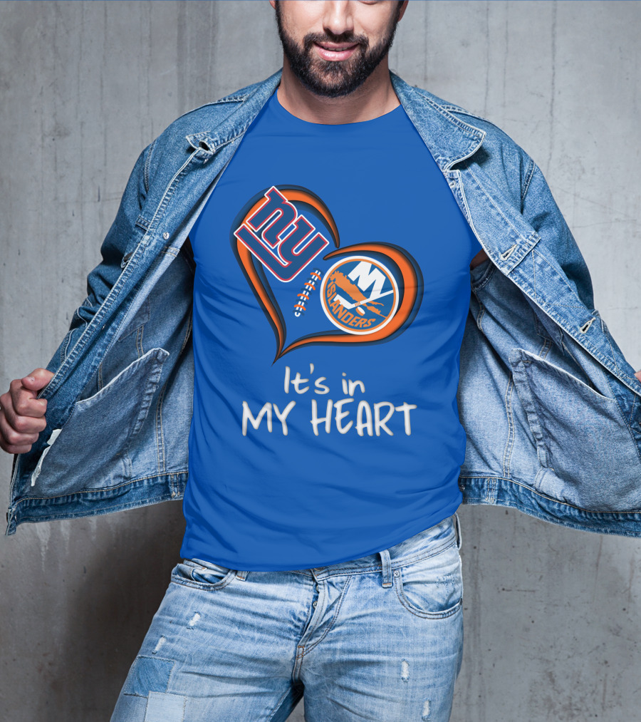 Ny Giants Islanders It's In My Heart T-Shirt