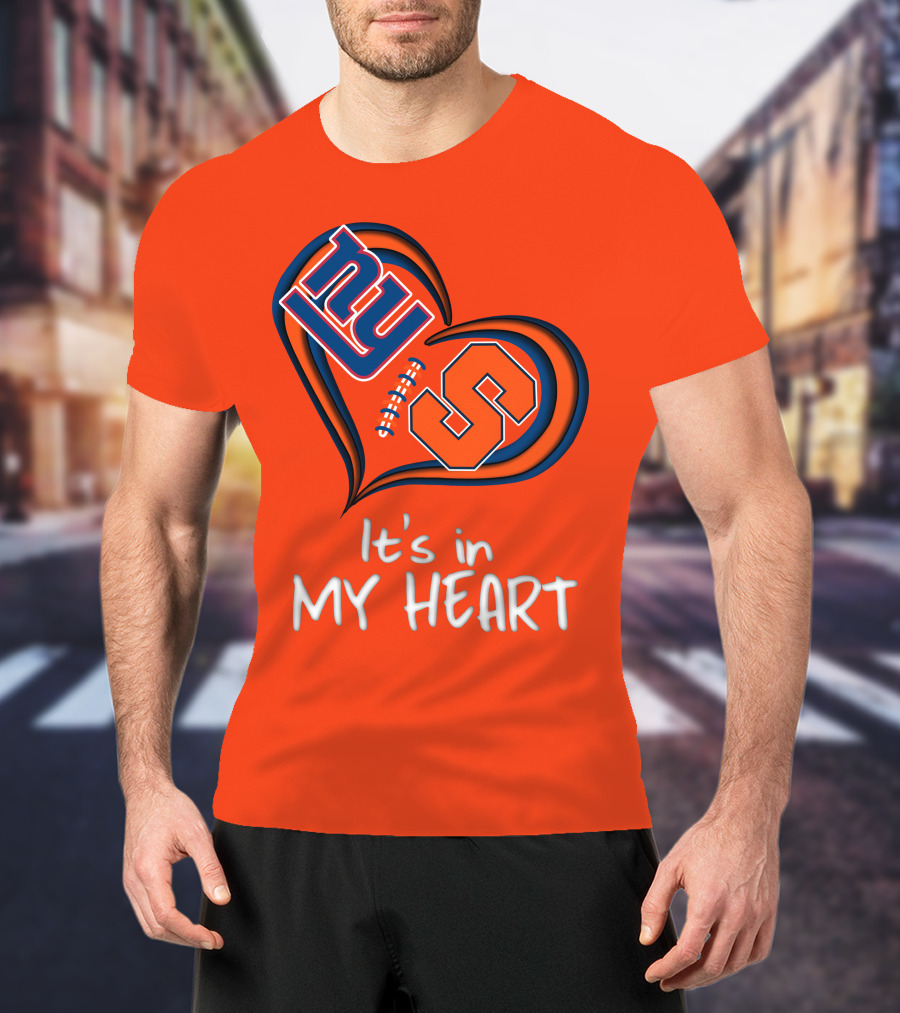 NY Giants Syracuse Orange It's In My Heart T-Shirt