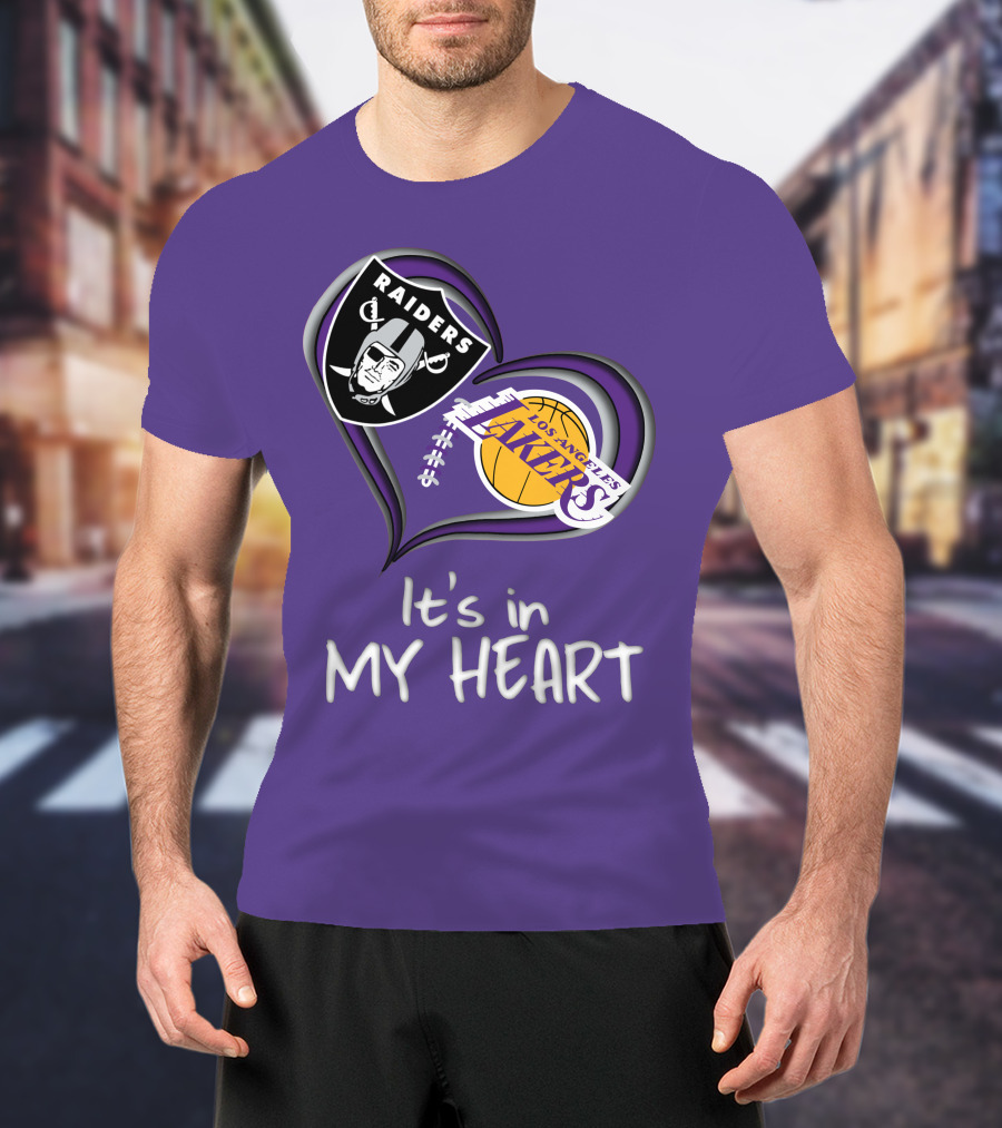 Raiders Lakers It's In My Heart T-Shirt