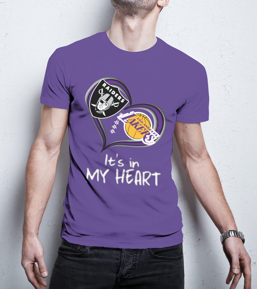 Raiders Lakers It's In My Heart T-Shirt