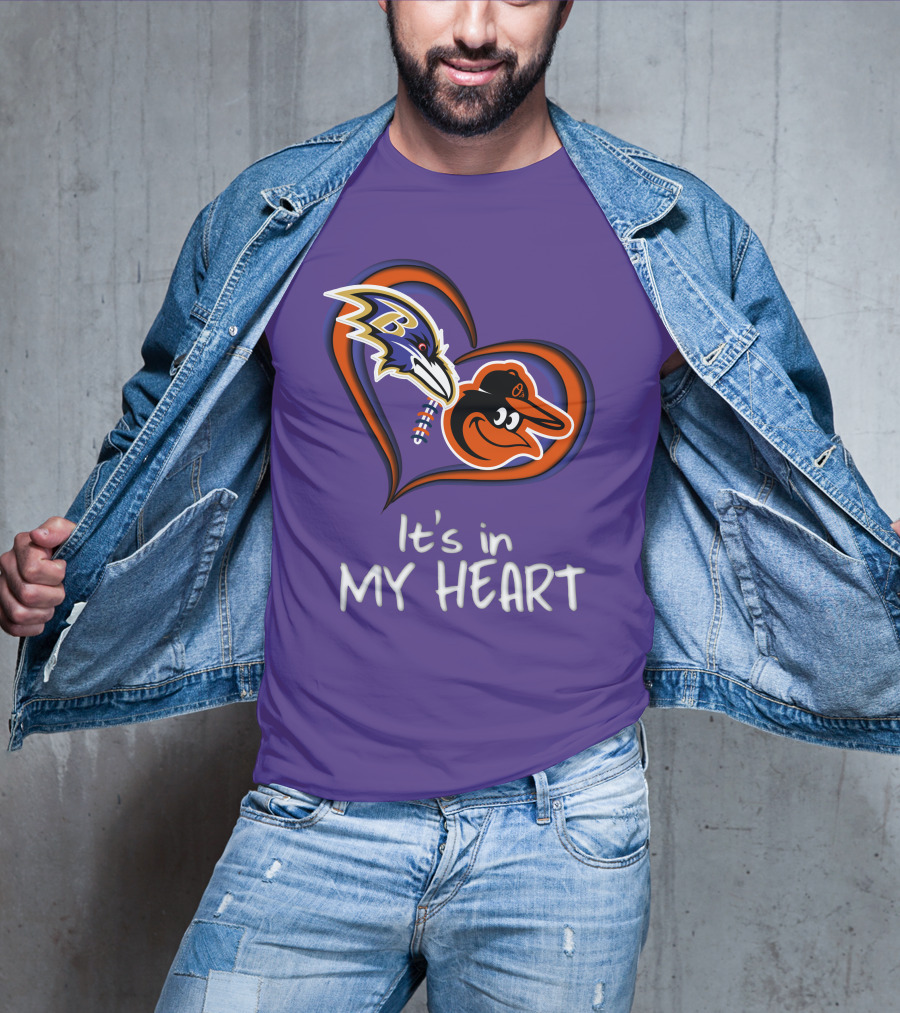 Ravens Orioles It's In My Heart T-Shirt