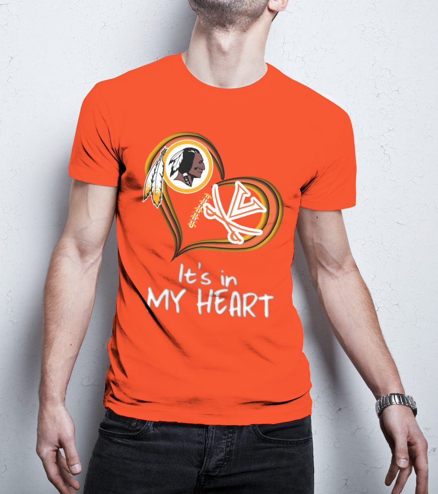 Redskins Virginia Cavaliers It's In My Heart T-Shirt