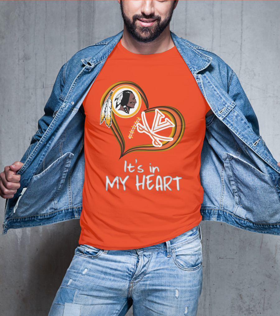Redskins Virginia Cavaliers It's In My Heart T-Shirt