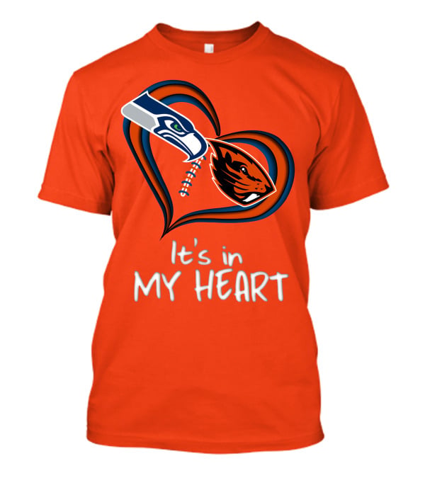 Seahawks And Beavers It's In My Heart T-Shirt