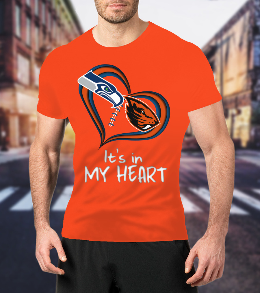 Seahawks And Beavers It's In My Heart T-Shirt