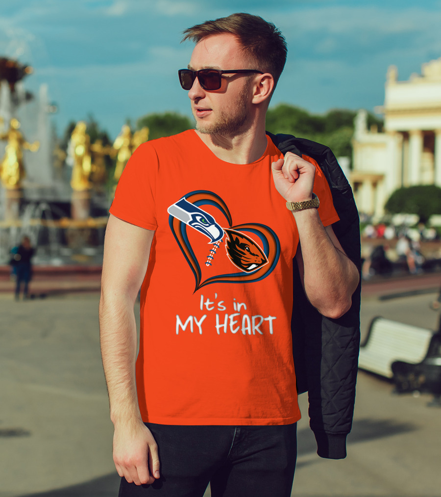 Seahawks And Beavers It's In My Heart T-Shirt