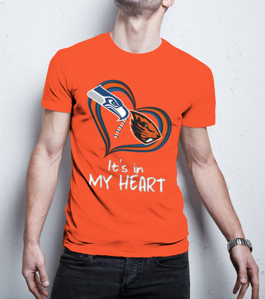 Seahawks And Beavers It's In My Heart T-Shirt