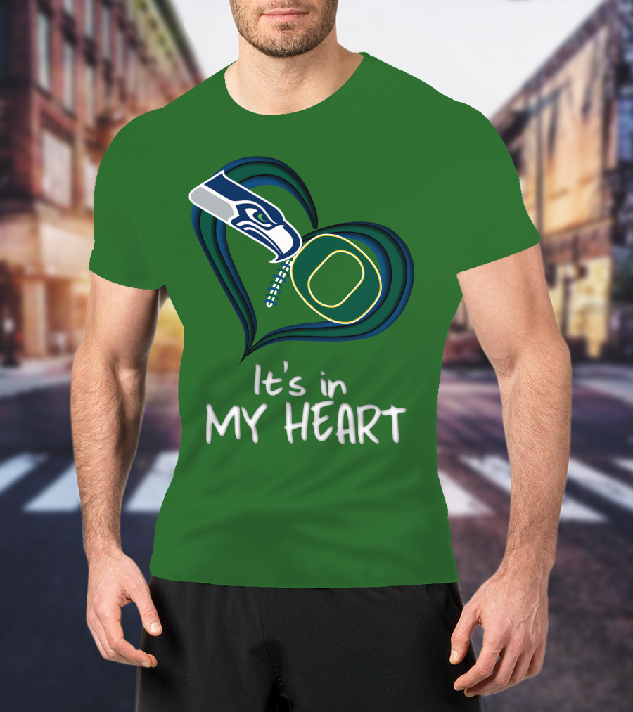 Seahawks Ducks It's In My Heart T-Shirt
