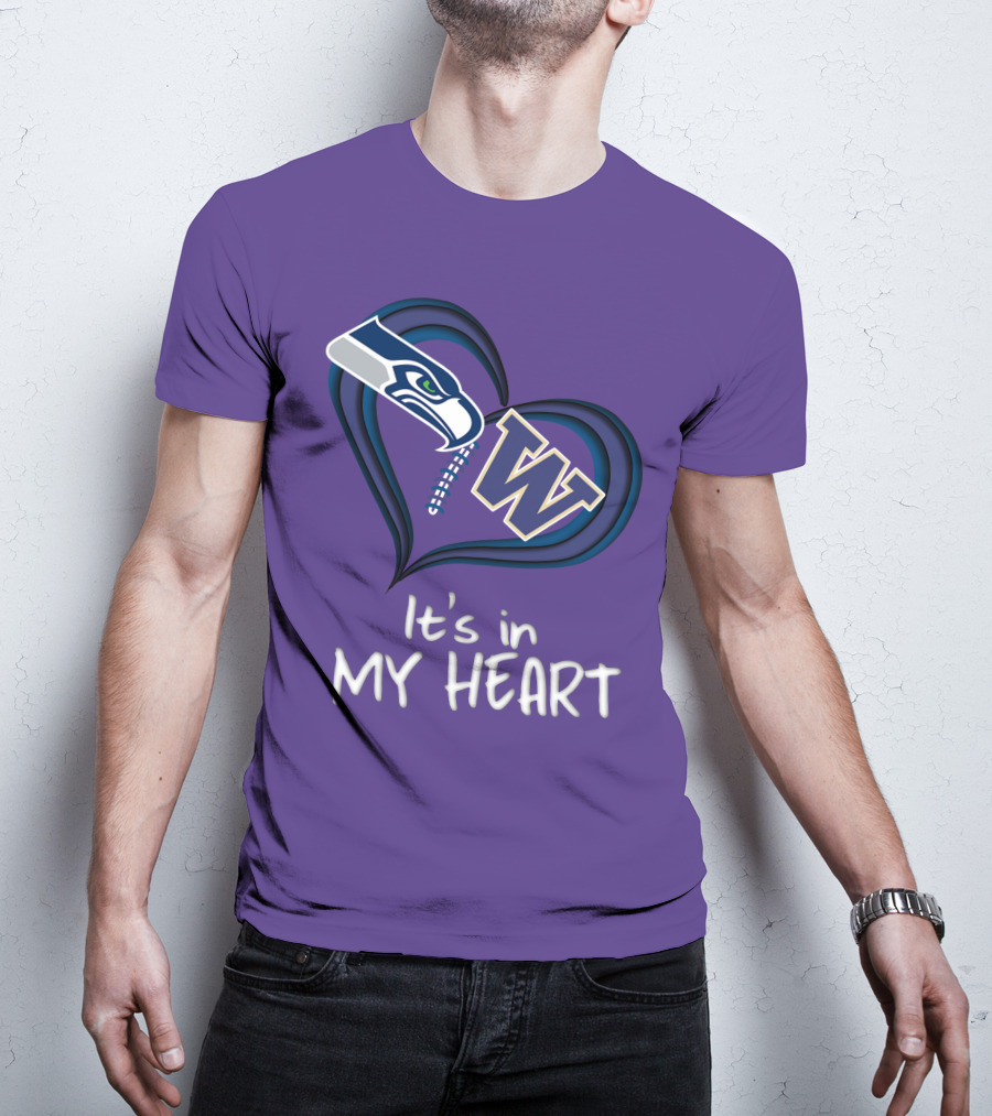 Seahawks Huskies It's In My Heart T-Shirt