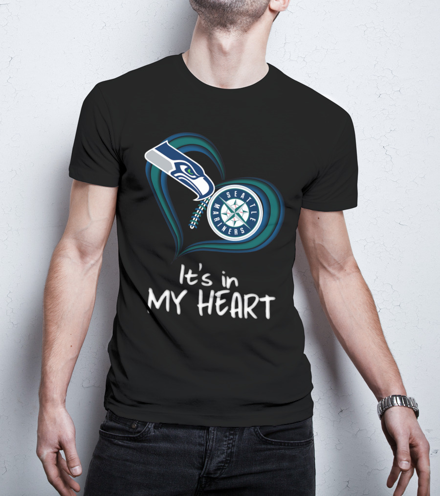 Seahawks Seattle Mariners It's In My Heart T-Shirt