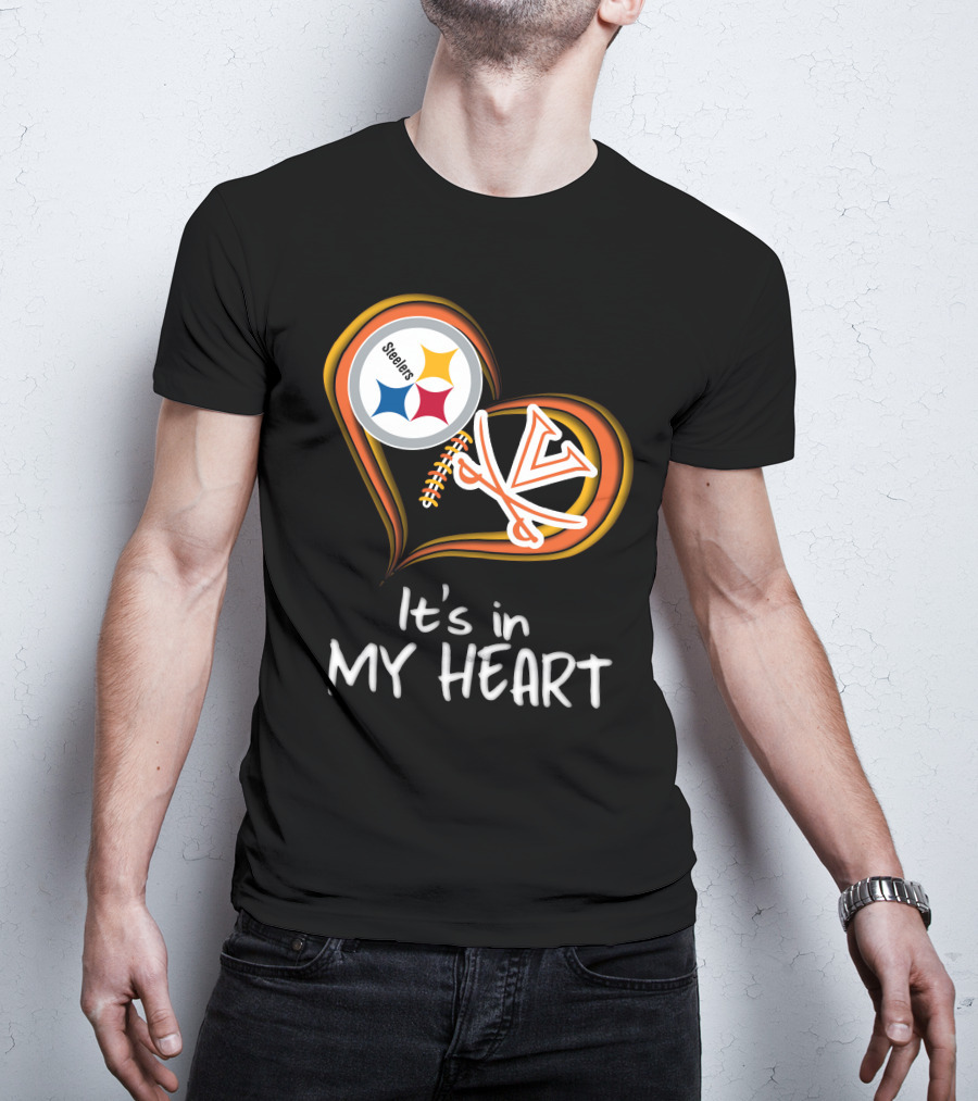 Steelers Virginia Cavaliers It's In My Heart T-Shirt
