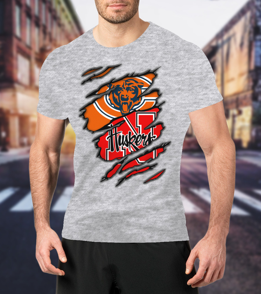 Bears Huskers Claw Mark T-Shirt