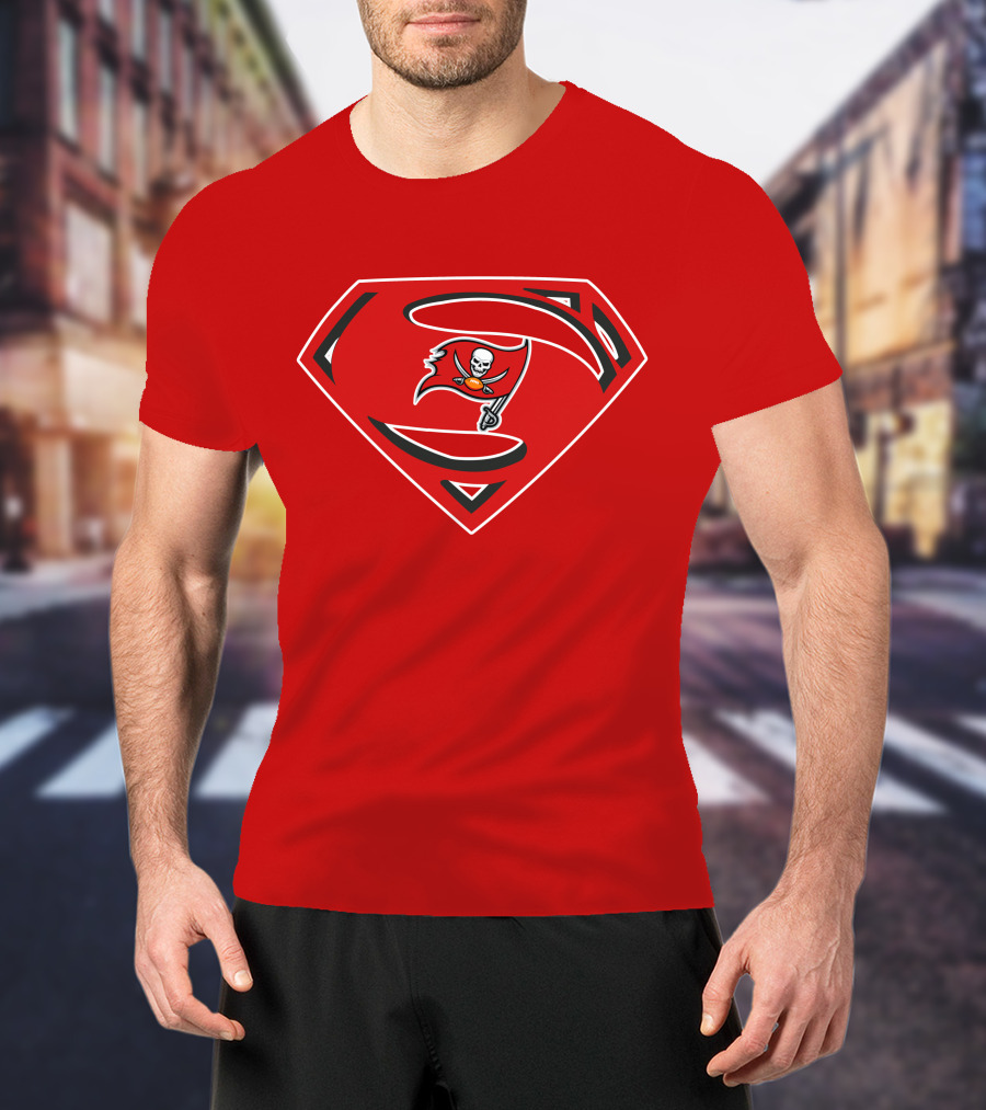 Tampa Bay Buccaneers Super Logo Red And Black T-Shirt