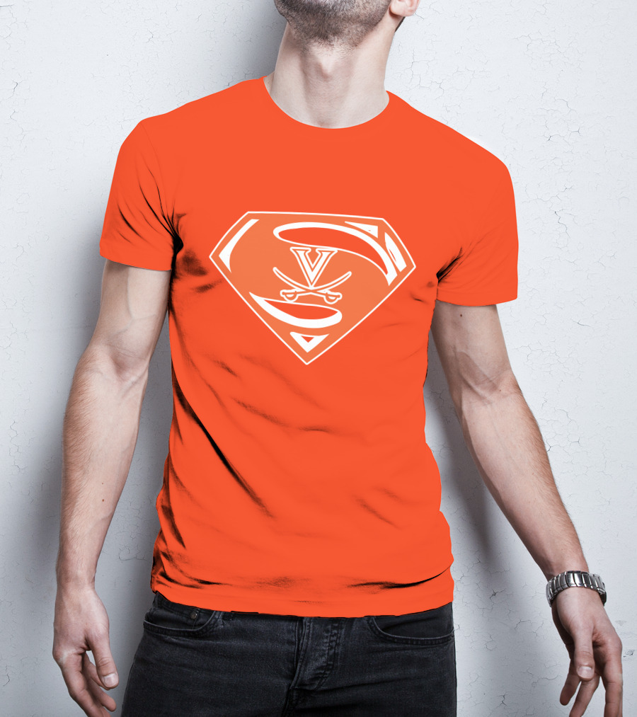 Cavaliers Orange S Shield With V And Crossed Swords T-Shirt