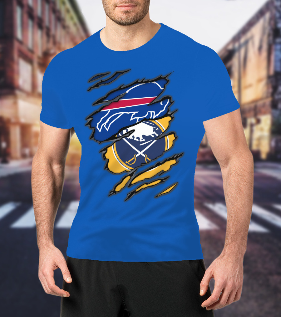 Buffalo Bills Sabres Dual Fan T-Shirt