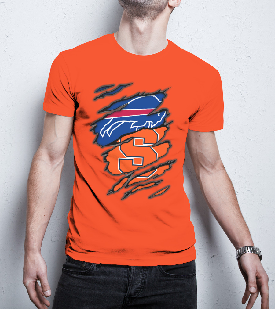 Buffalo Bills Syracuse University Orange Logo Combination T-Shirt