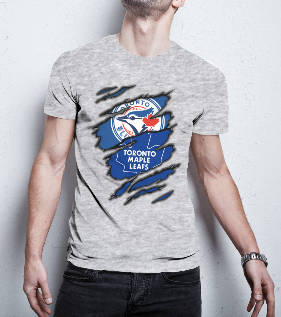 Toronto Blue Jays Maple Leafs Ripped Claw Marks T-Shirt