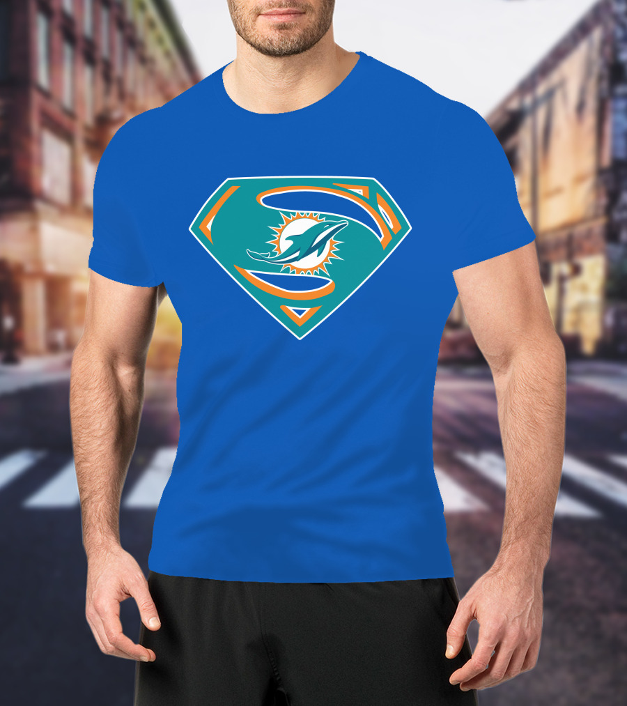 Miami Dolphins Super S Logo Mashup T-Shirt