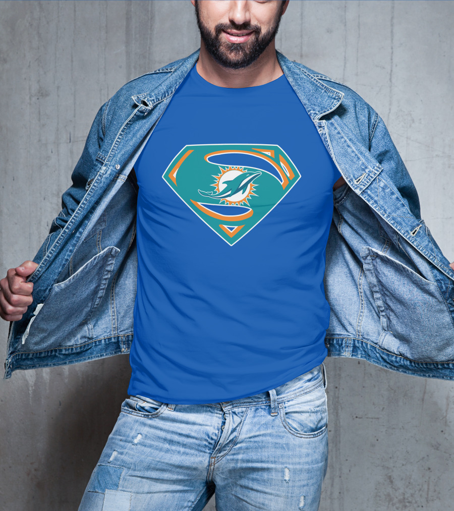 Miami Dolphins Super S Logo Mashup T-Shirt