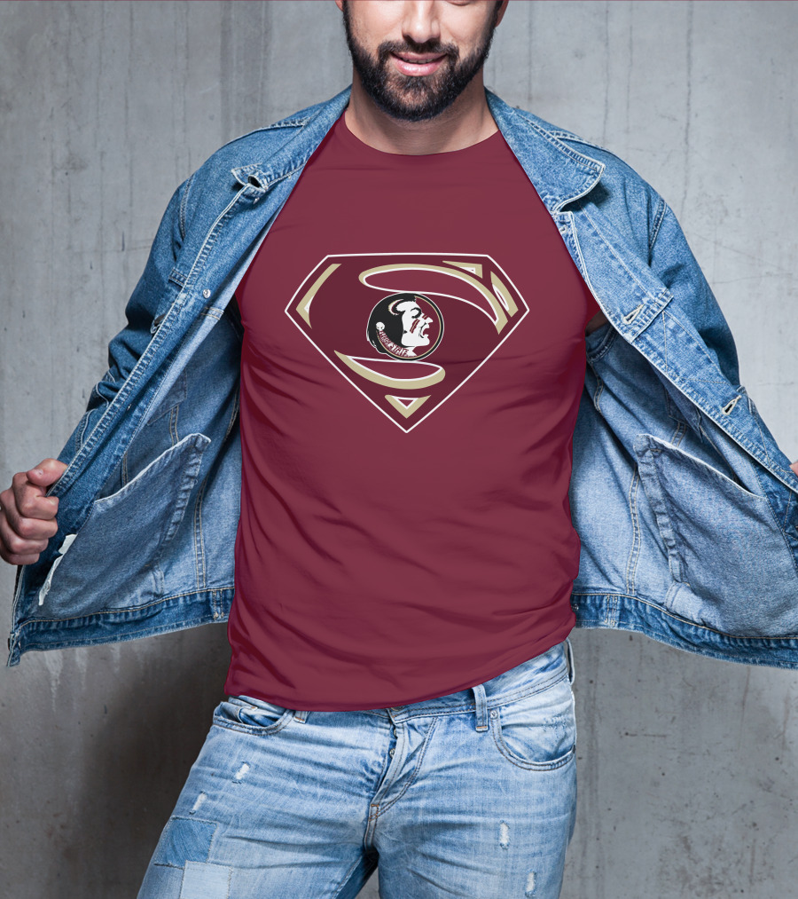 Seminoles Superman Logo Mashup With Florida State T-Shirt