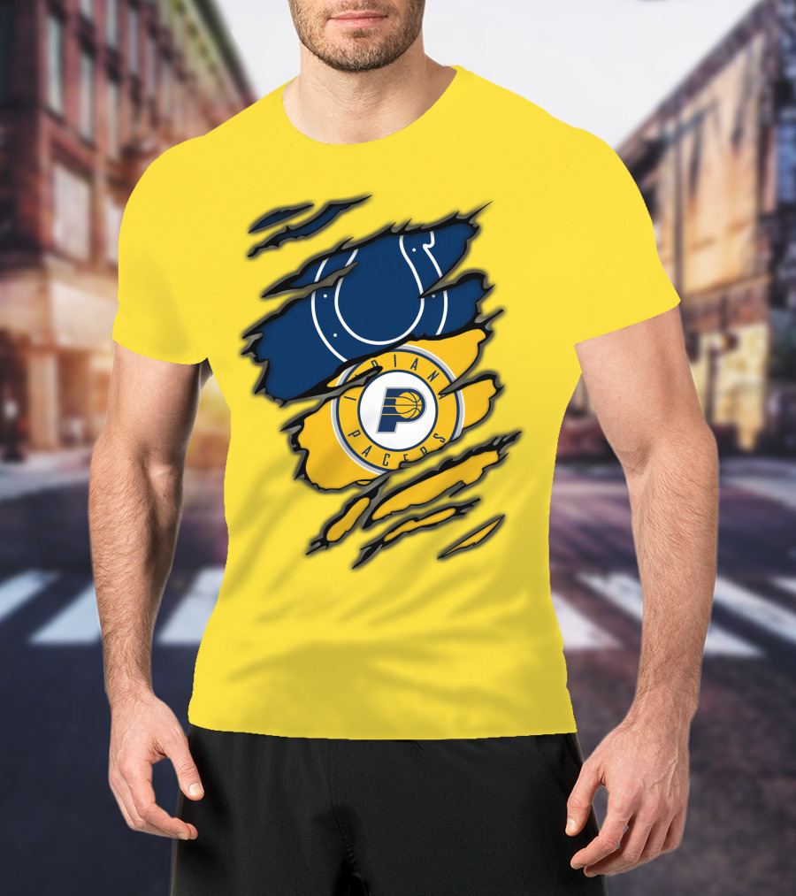 Indianapolis Colts Pacers Logos Collaboration T-Shirt