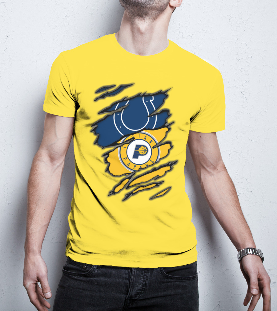 Indianapolis Colts Pacers Logos Collaboration T-Shirt