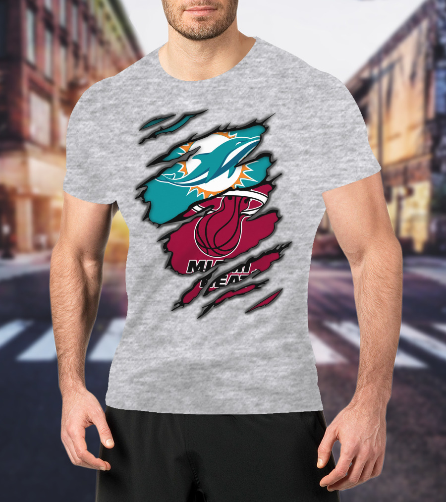 Miami Dolphins Miami Heat T-Shirt
