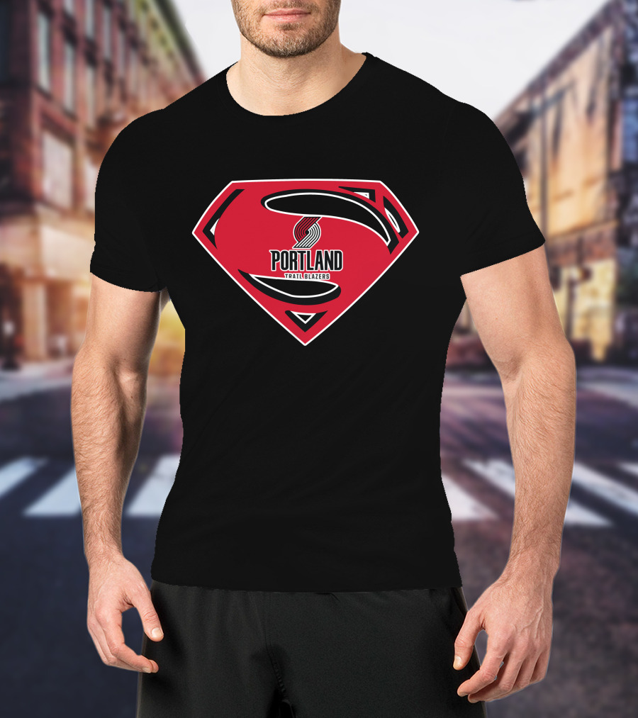 Portland Trail Blazers Superman T-Shirt