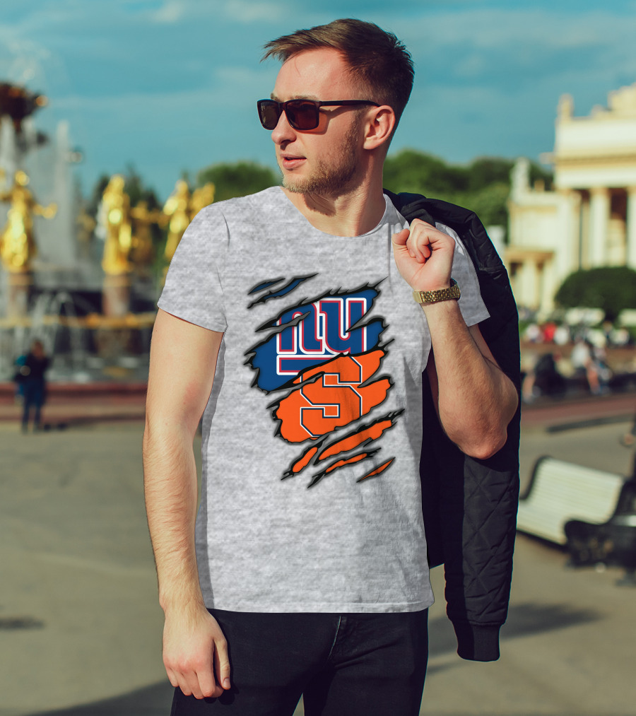 New York Giants Syracuse Crossover Logo Integration T-Shirt