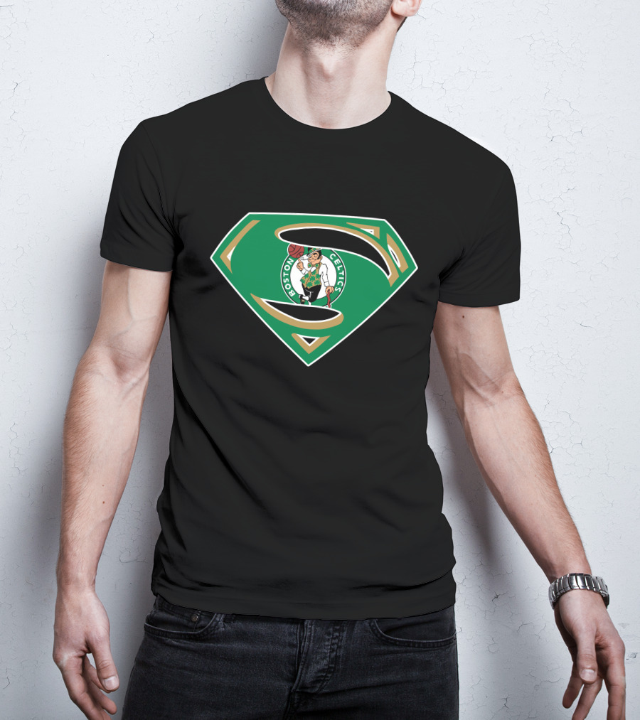Boston Celtics Superman Logo Crossover T-Shirt