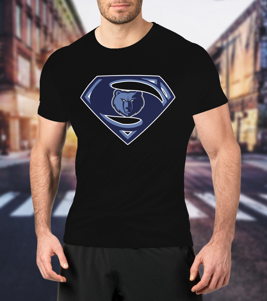 Memphis Grizzlies Superman Logo Mashup T-Shirt