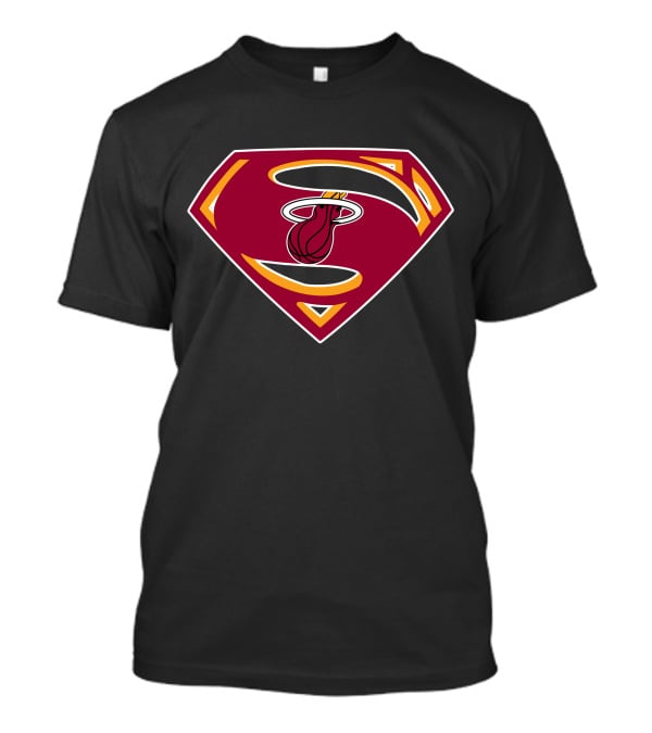 Superman Miami Heat Logo Fusion T-Shirt