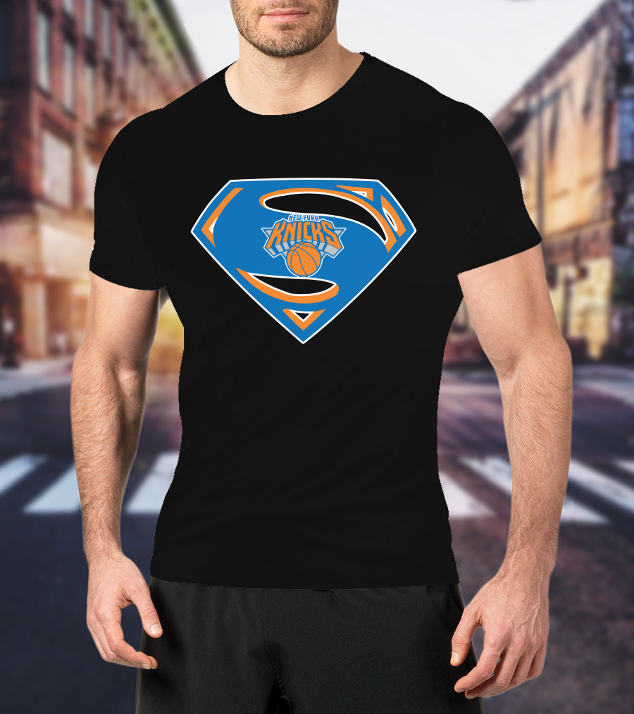 New York Knicks Superman Logo Basketball T-Shirt