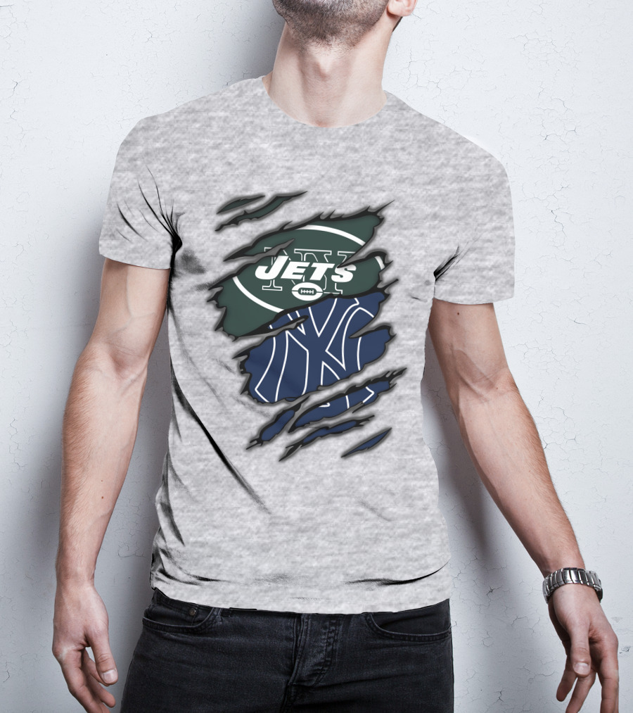 Jets Yankees Ny Football Baseball Logos T-Shirt