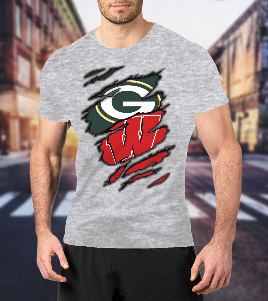 Packers Badgers Green Bay Wisconsin Football Fans T-Shirt