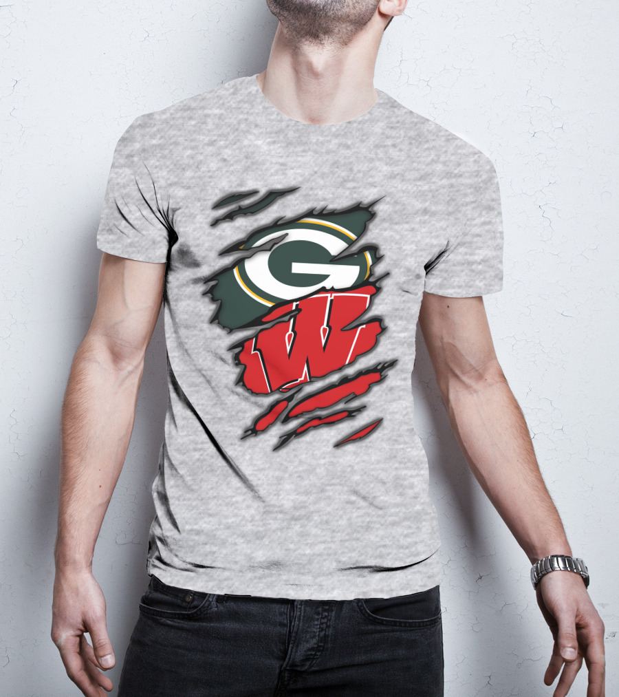 Packers Badgers Green Bay Wisconsin Football Fans T-Shirt