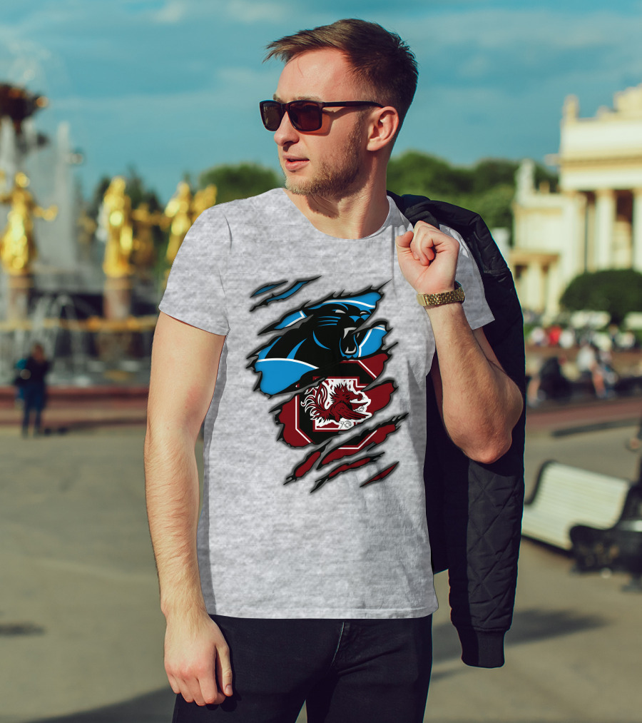 Panthers Gamecocks Claw Mark Fusion T-Shirt