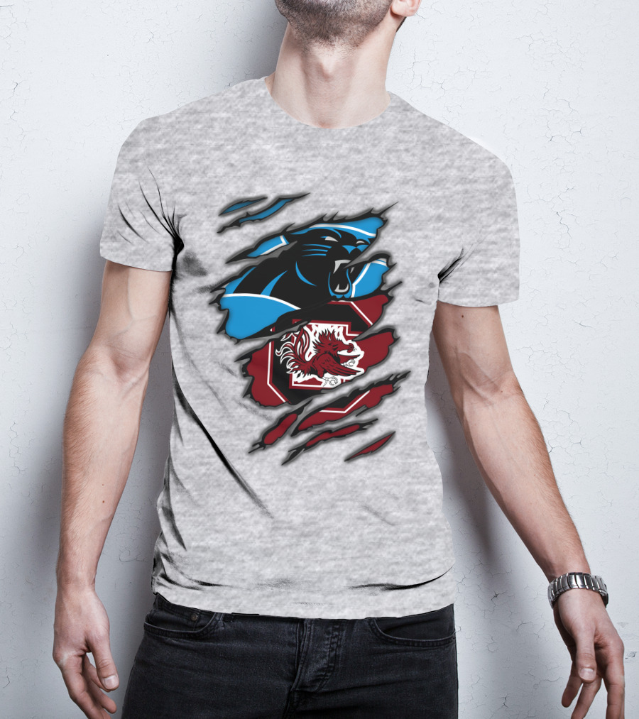 Panthers Gamecocks Claw Mark Fusion T-Shirt