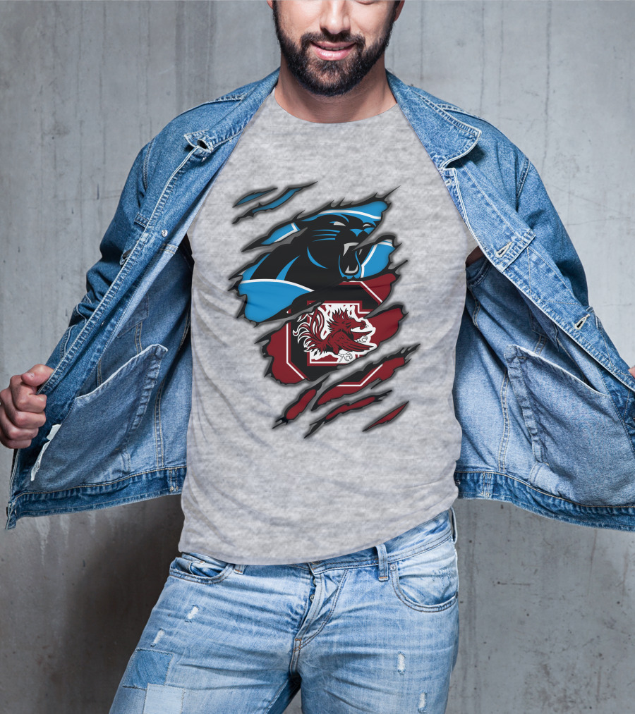 Panthers Gamecocks Claw Mark Fusion T-Shirt
