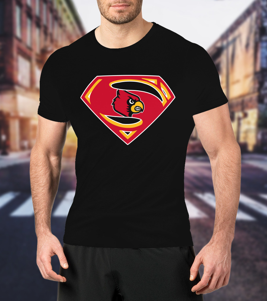 Superman Logo With Cardinals Bird Emblem T-Shirt