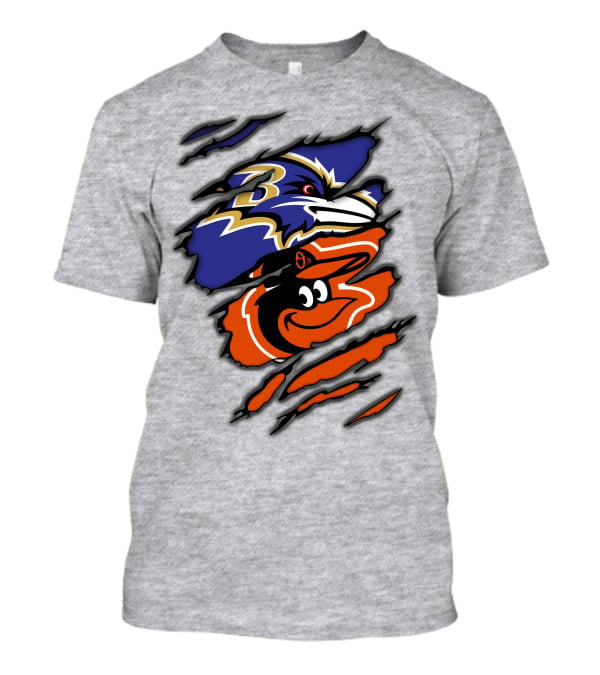 Baltimore Ravens Orioles Logo Mashup T-Shirt