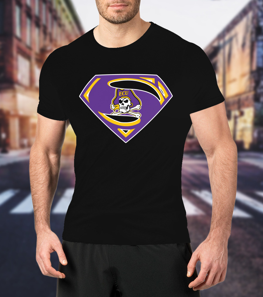 ECU Pirates Superman T-Shirt