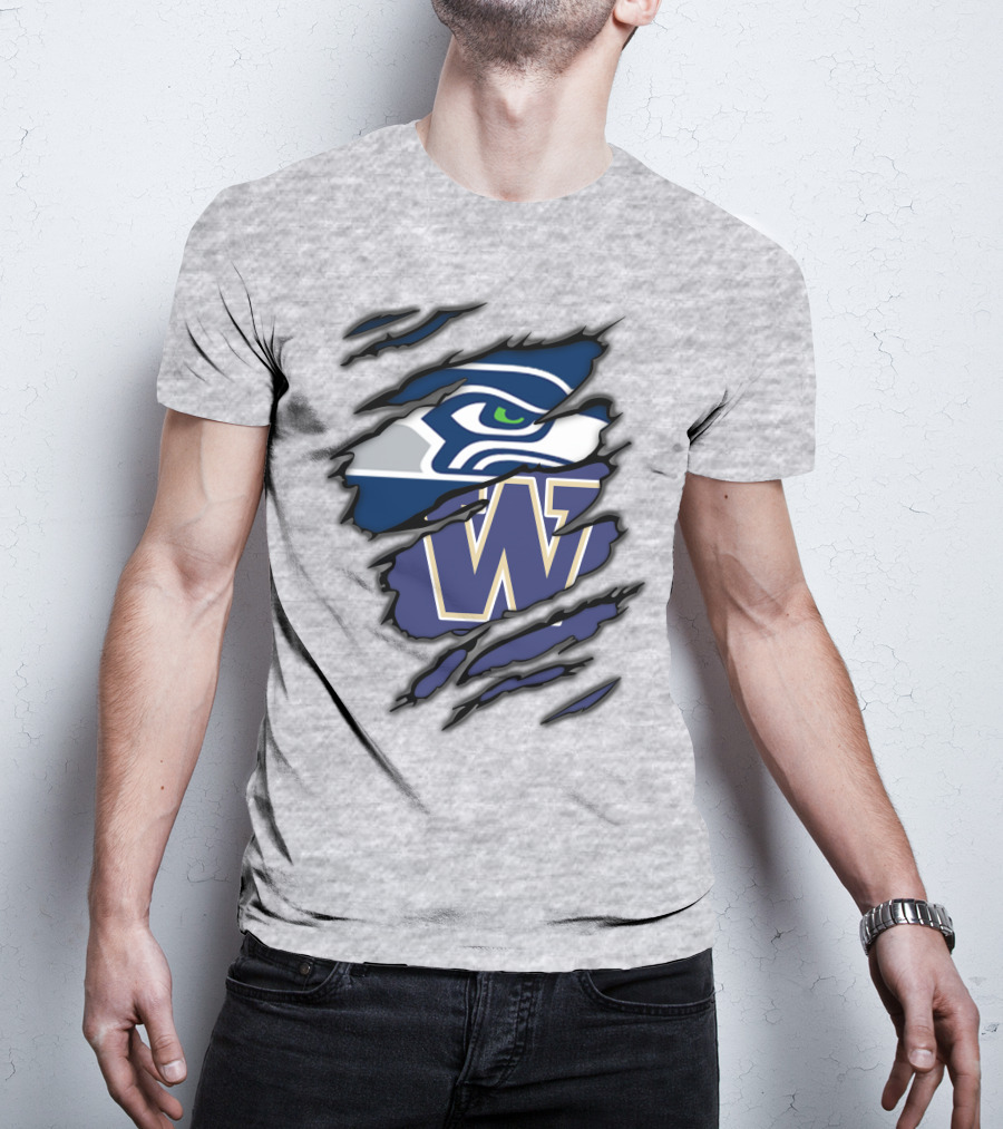 Seahawks Huskies W Logo Combo T-Shirt