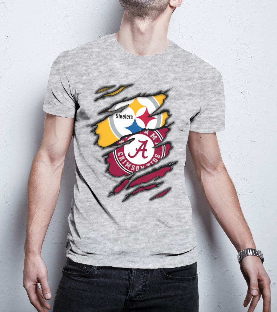 Steelers Alabama Crimson Tide Rip T-Shirt