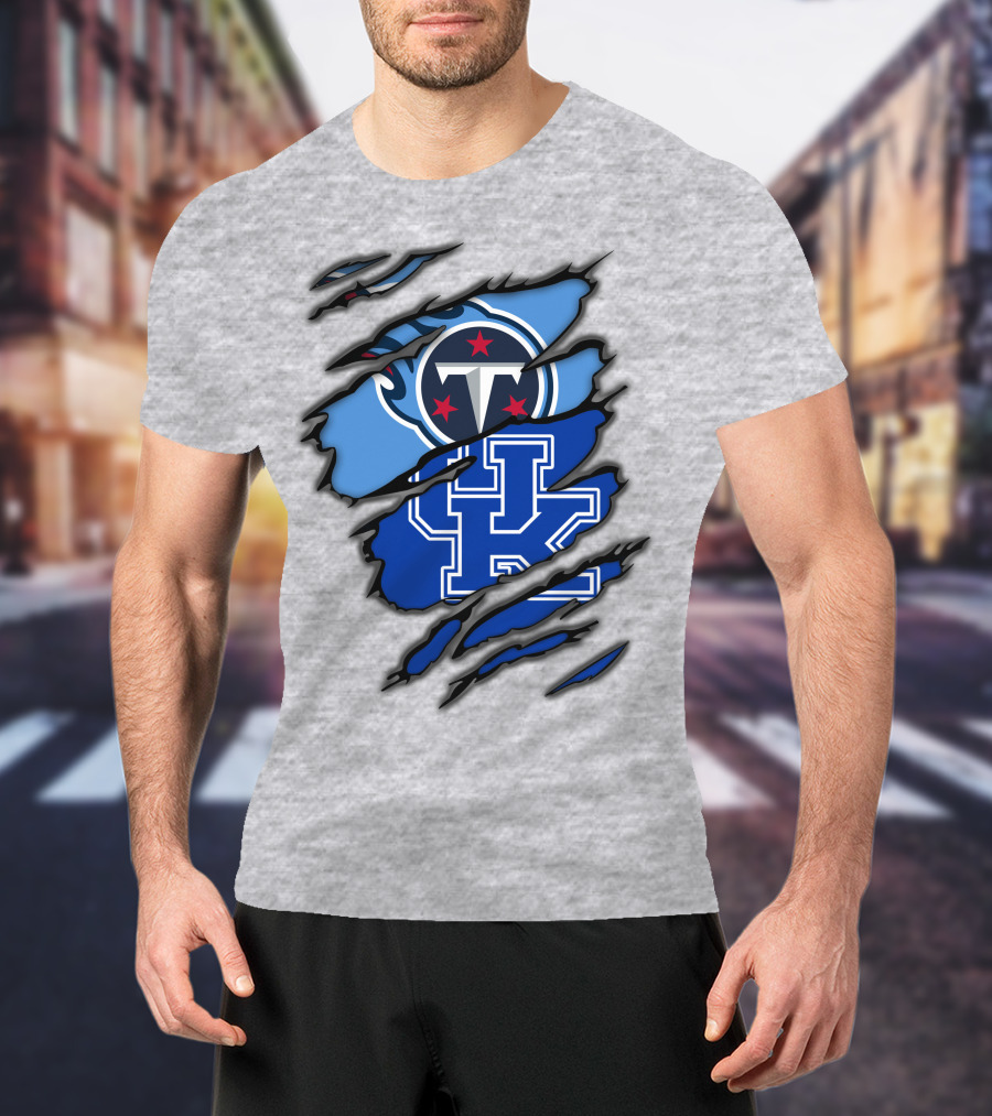 Tennessee Titans University Of Kentucky Wildcats Crossover T-Shirt