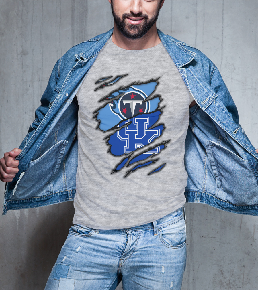 Tennessee Titans University Of Kentucky Wildcats Crossover T-Shirt