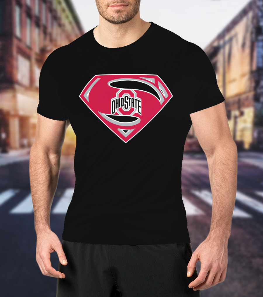 Superman Logo Ohio State Buckeyes Emblem T-Shirt